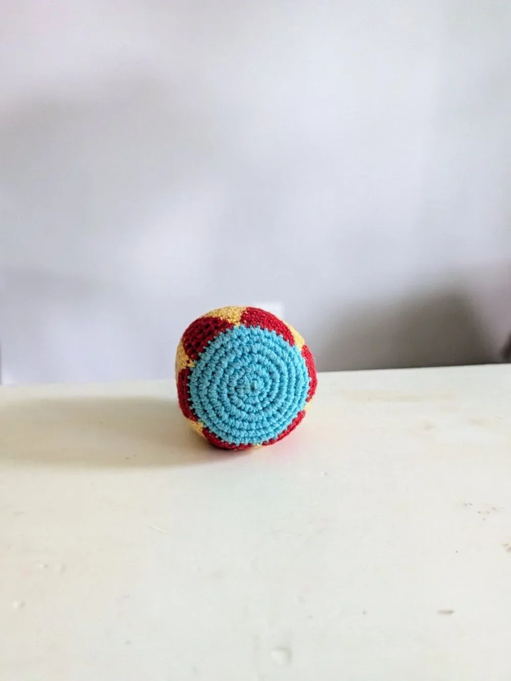 VTG 90s Hacky Sack Footbag Ball Aztec Multicolor Blue Red Yellow Retro